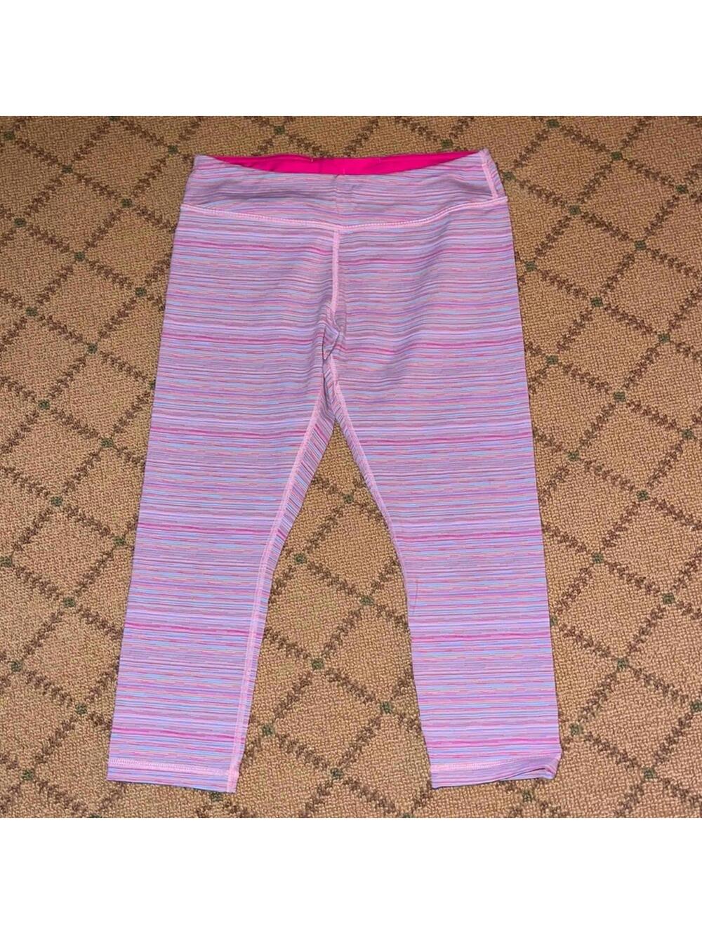 Ivivva pink striped athletic leggings 14
